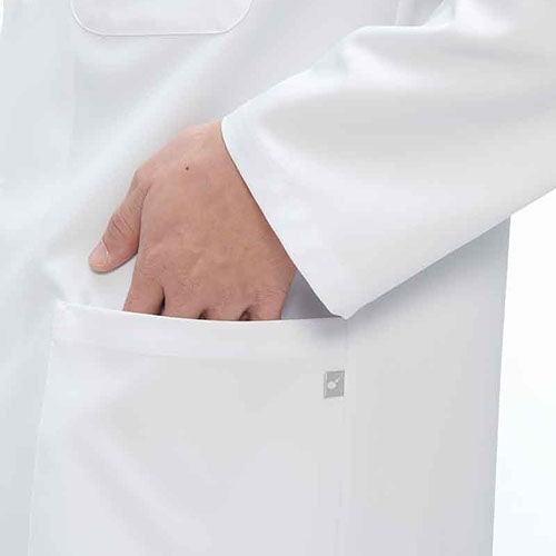 ドクターコート 白衣 メンズ 男性用 ナガイレーベン 男子シングル診察衣 JY-3400 医師 薬剤師 医療 制服 ユニフォーム 病院 おしゃれ かっこいい プロ仕様診察衣 実習衣 クリニック