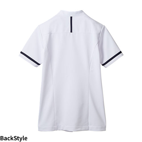 ケーシー 白衣 ジャケット 72 -854 ～ -858 医療 襟なし 住商モンブラン メンズ 男性用 半袖 医者 看護師 ナース 医療用 病院 作業療法 人気 夏 冬 上衣 診察衣 制電 前開き ジップアップ シンプル かっこいい おしゃれ