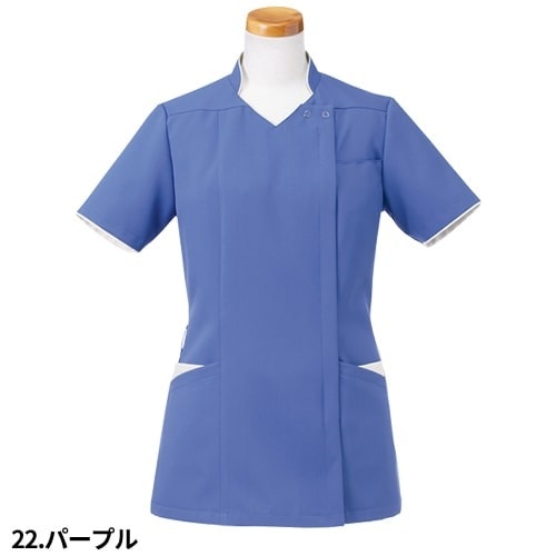 半袖 スクラブジャケット 白衣 半袖 R8946 レディース 女性用
