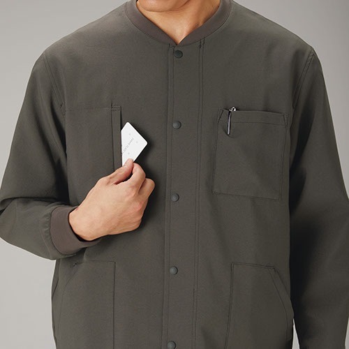 ジャケット 白衣 ブルゾン 9006SC ケーシー ディッキーズ Dickies FOLK 医療 襟なし メンズ レディース 男女兼用 ユニセックス 長袖 医者 看護師 ナース ポケット 病院 小児科 介護 訪問看護 人気 かわいい 可愛い かっこいい おしゃれ おすすめ