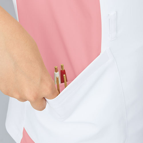 バイカラー ジャケット UQW1034N 医療 白衣 レディース 女性用 ルコックスポルティフ ナースウェア 半袖 医療用 病院 クリニック 看護師 ナース 医者 医師 帯電防止 制菌 吸汗 速乾 SEK おしゃれ かわいい 可愛い