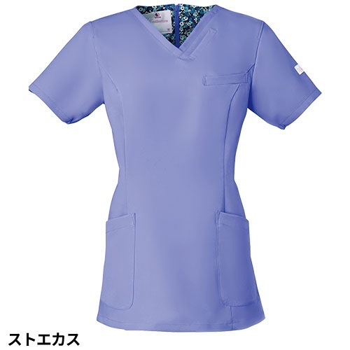 スクラブ 白衣 医療 レディース 女性用 HI700 半袖 ワコール FOLK 医者 看護師 ナース ナース服 研修医 医療用 人気 制服 ユニフォーム ストレッチ 伸びる 病院 小児科 介護 訪問看護 可愛い かわいい おしゃれ 動きやすい