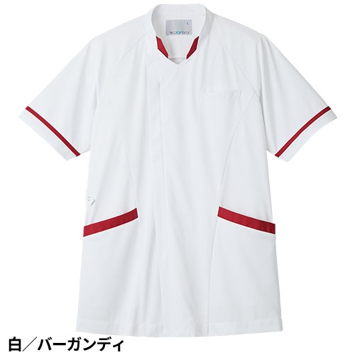 スクラブ 白衣 メンズ 男性用 住商モンブラン ジャケット メンズ 半袖 MJ001-0173、MJ001-0183、MJ001-7273、MJ001-8333 医療 制服 ユニフォーム 医者 医師 看護師 ナース 病院 おしゃれ かっこいい医療用 手術衣 オペ着 クリニック