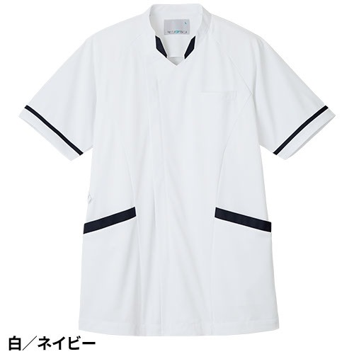 スクラブ 白衣 メンズ 男性用 住商モンブラン ジャケット メンズ 半袖 MJ001-0173、MJ001-0183、MJ001-7273、MJ001-8333 医療 制服 ユニフォーム 医者 医師 看護師 ナース 病院 おしゃれ かっこいい医療用 手術衣 オペ着 クリニック