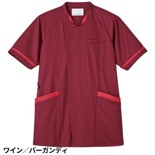 スクラブ 白衣 メンズ 男性用 住商モンブラン ジャケット メンズ 半袖 MJ001-0173、MJ001-0183、MJ001-7273、MJ001-8333 医療 制服 ユニフォーム 医者 医師 看護師 ナース 病院 おしゃれ かっこいい医療用 手術衣 オペ着 クリニック