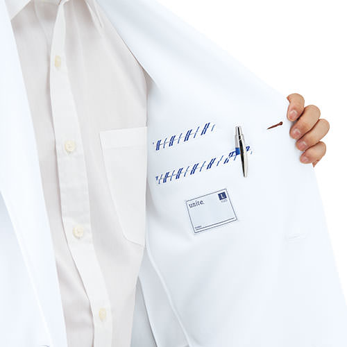 ドクターコート 白衣 男性用 UN-0080unite ユナイト 医療白衣 ドクター 長袖チトセ デグ ドクターコート 男性用 長袖 シングル 白衣 医療 医師 ドクター 薬剤師