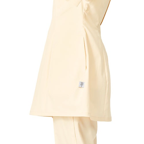 チュニック 白衣 DOM-0006 unite ユナイト チトセ 七分袖 7分袖 看護師 ナース ナース服 レディース 女性用 医療用 制服 ユニフォーム おしゃれ かわいい 可愛い 人気 病院 エステ サロン 上品 無地 軽い