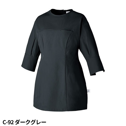 チュニック 白衣 DOM-0006 unite ユナイト チトセ 七分袖 7分袖 看護師 ナース ナース服 レディース 女性用 医療用 制服 ユニフォーム おしゃれ かわいい 可愛い 人気 病院 エステ サロン 上品 無地 軽い