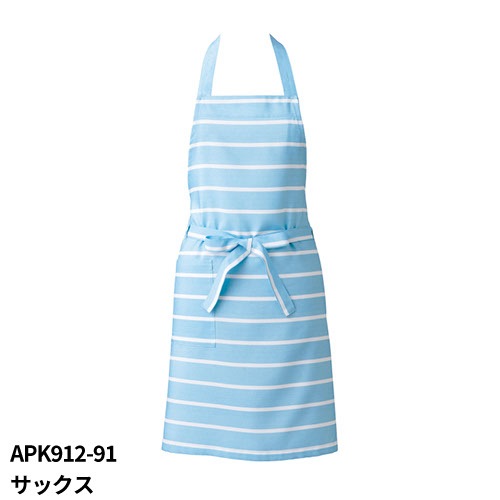 エプロン 介護 介護士 KAZEN カゼン ボーダー胸当てエプロン APK912-91・92・95・98 介護用 看護 制服 ユニフォーム 看護師 ナース 汚れ防止 おしゃれ かわいい 可愛い 軽量 軽い 快適 予防衣