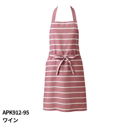 エプロン 介護 介護士 KAZEN カゼン ボーダー胸当てエプロン APK912-91・92・95・98 介護用 看護 制服 ユニフォーム 看護師 ナース 汚れ防止 おしゃれ かわいい 可愛い 軽量 軽い 快適 予防衣