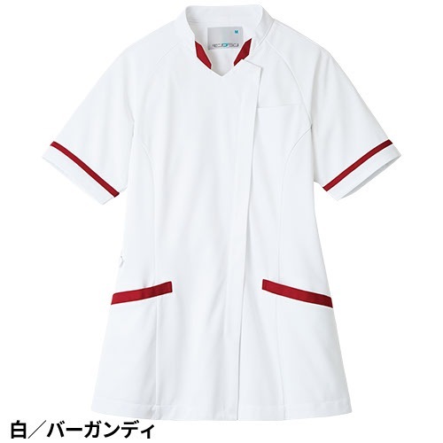 スクラブ 白衣 レディース 女性用 住商モンブラン ジャケット レディス 半袖 MJ500-0173、MJ500-0183、MJ500-7273、MJ500-8333 医療 制服 ユニフォーム 医者 医師 看護師 ナース 病院 おしゃれ かわいい 可愛い医療用 手術衣 オペ着 クリニック