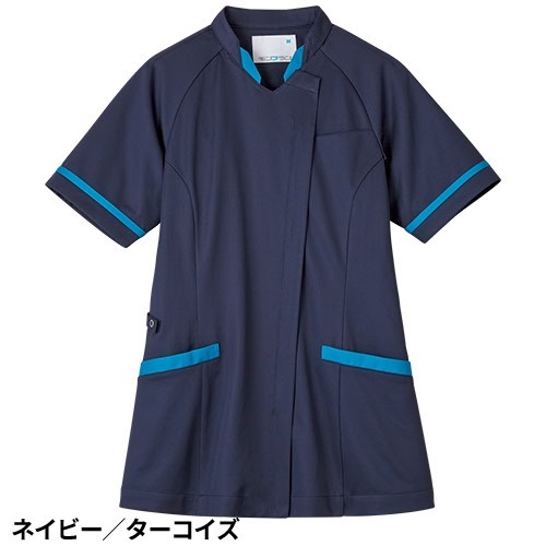 スクラブ 白衣 レディース 女性用 住商モンブラン ジャケット レディス 半袖 MJ500-0173、MJ500-0183、MJ500-7273、MJ500-8333 医療 制服 ユニフォーム 医者 医師 看護師 ナース 病院 おしゃれ かわいい 可愛い医療用 手術衣 オペ着 クリニック