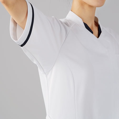 スクラブ 白衣 レディース 女性用 住商モンブラン ジャケット レディス 半袖 MJ500-0173、MJ500-0183、MJ500-7273、MJ500-8333 医療 制服 ユニフォーム 医者 医師 看護師 ナース 病院 おしゃれ かわいい 可愛い医療用 手術衣 オペ着 クリニック