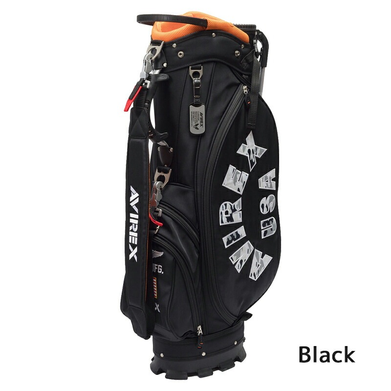 アヴィレックス キャディーバッグ AVIREX GOLF エアプレイン スタンド付 AVG3S-BA3 正規品