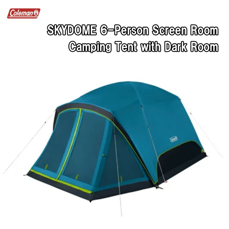 【即納！】コールマン スカイドーム 6人用 テント COLEMAN SKYDOME 6-Person SCREEN ROOM CAMP TENT with Dark Room Technology USA直輸入品 [2155647]