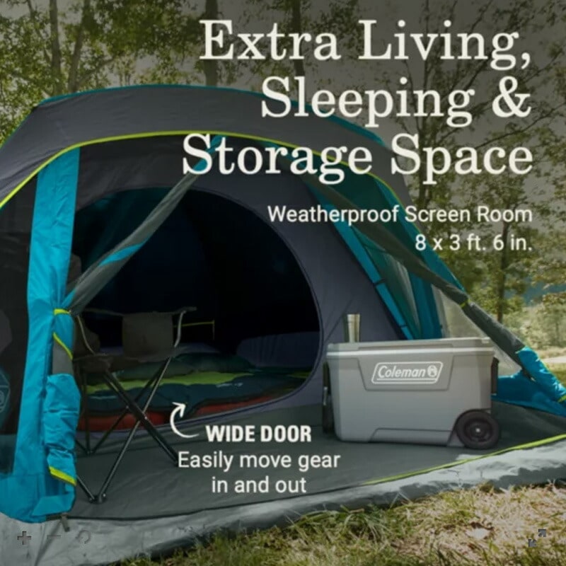 【即納！】コールマン スカイドーム 4人用 テント COLEMAN SKYDOME 4-Person SCREEN ROOM CAMP TENT with Dark Room Technology USA直輸入品 [2155782]