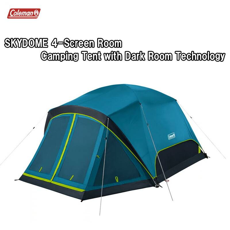 【即納！】コールマン スカイドーム 4人用 テント COLEMAN SKYDOME 4-Person SCREEN ROOM CAMP TENT with Dark Room Technology USA直輸入品 [2155782]