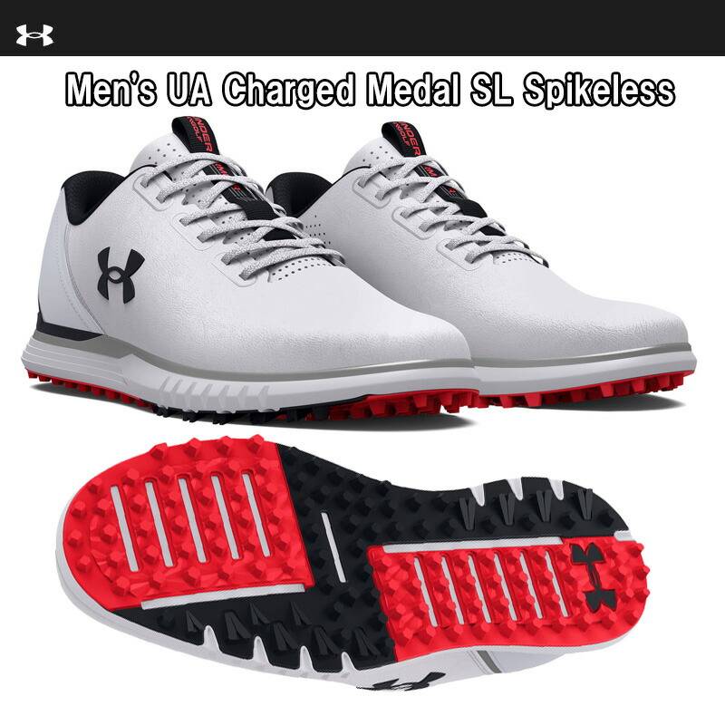 アンダーアーマー 【Under Armour】 Men’ｓ UA Charged Medal  Spikeless Golf Shoes メンズ チャージド メダル スパイクレス ゴルフシューズ  (3025380) USA海外正規品