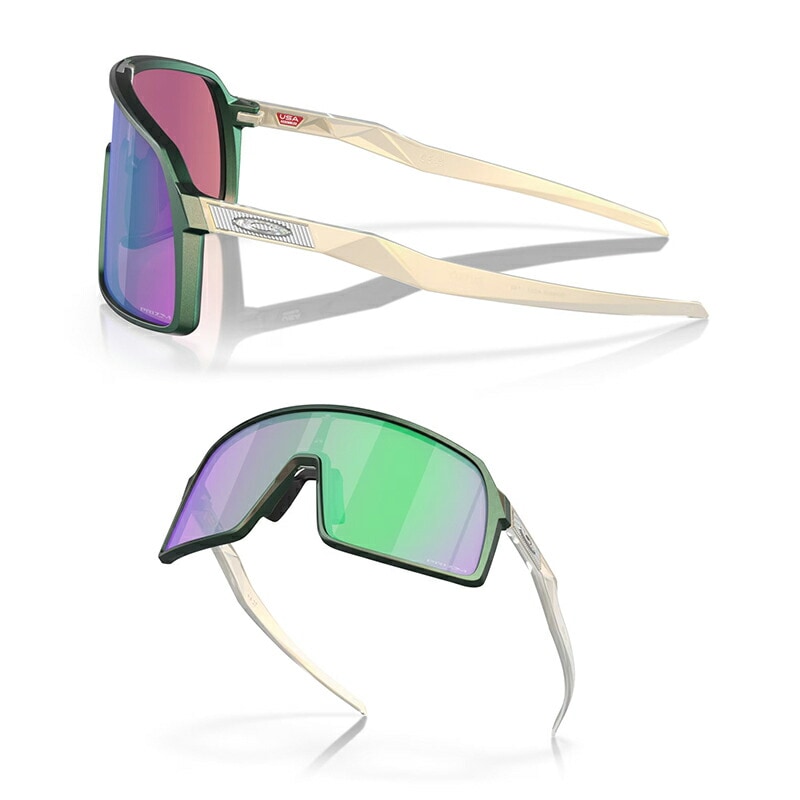 オークリー サングラス OAKLEY SUTRO OO9406A-3737 Matte Silver Green Colorshift / Prizm Road Jade Low Bridge Fit スートロ [日本正規品]