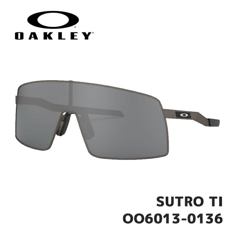 オークリー サングラス OAKLEY SUTRO TI OO6013-0136 Matte Gunmetal / Prizm Black ワイド - ユニバーサルフィット スートロ チタン [日本正規品]