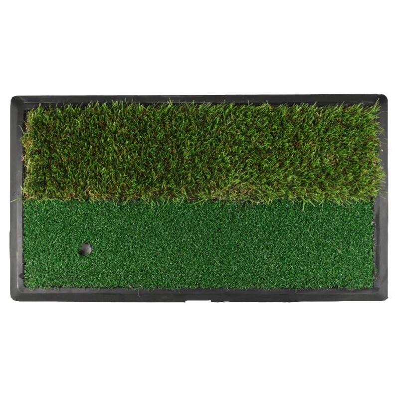 ライト ゴルフ練習マット 2Way Mat 素振り スイング 練習器具 室内 屋外 人工芝 ゴムマット 50×30cm ゴルフマット ゴルフ ゴルフティー M-155