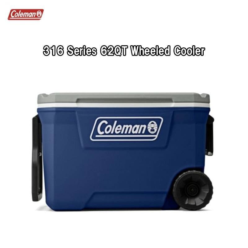 【在庫あり・即納！】コールマン クーラーボックス COLEMAN 62QT 316Series Wheeled Cooler 62QT 316シリーズ ホイールクーラー 日本未発売モデル [2179153]