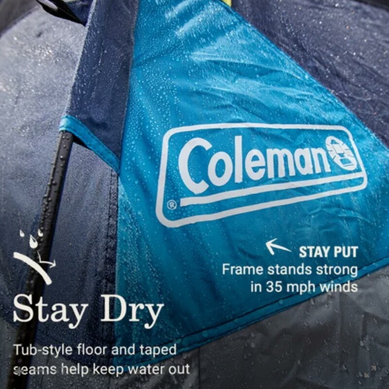 【即納！】コールマン キャンプバースト 4人用 テント COLEMAN CAMP BURST 4-Person CAMP TENT with Dark Room Technology USA直輸入品 [2176559]