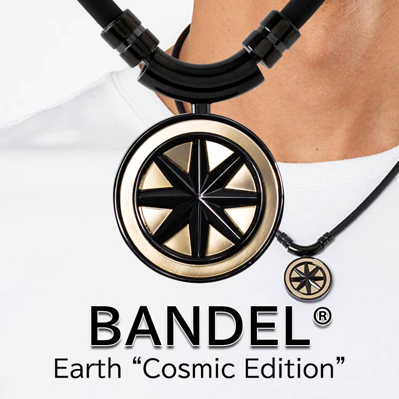 BANDEL Earth Cosmic Edition All Black×Gold <br>バンデル 磁気ネックレス ゴールド コズミックエディション メンズ レディース 肩こり 冷え解消