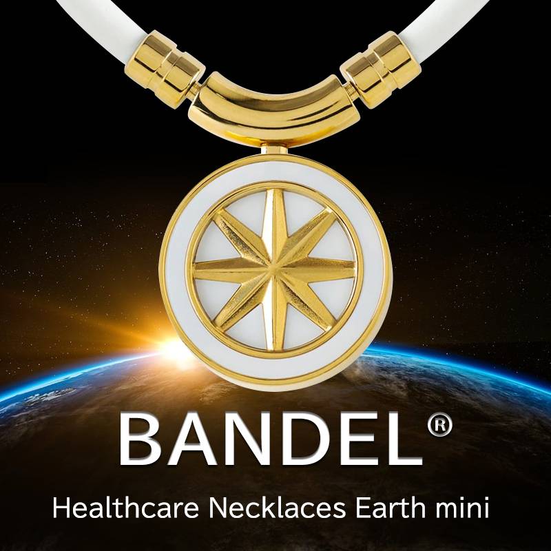 BANDEL Earth mini 磁気ネックレス White×Gold <br>バンデル ネックレス アースミニ メンズ レディース 肩こり 肩こり解消 冷え解消 プレゼント ギフト