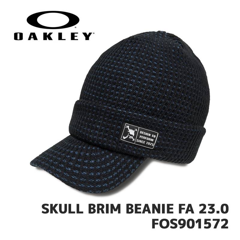オークリー キャップ <br>OAKLEY SKULL BRIM BEANIE FA 23.0 FOS901572 02E<br>スカル ブリム ビーニー ニット帽  [日本正規品]