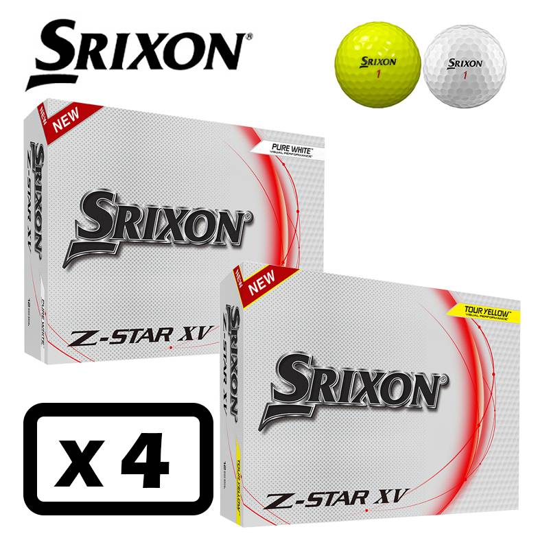 【4ダースセット】スリクソン SRIXON 2023 Z-Star XV Ball Z スターXV ボール 4箱セット(12個入り×4)USA直輸入品 ゴルフボール