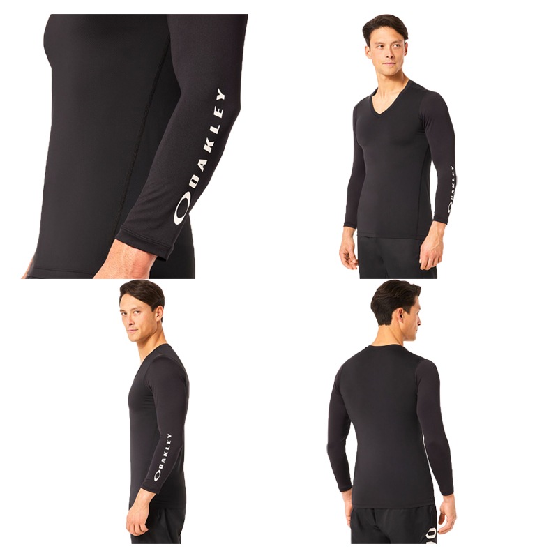 オークリー インナーシャツ ベースレイヤー Vネック 4.0OAKLEY BASE LAYER V NECK 4.0 FOA406355 吸汗速乾 接触冷感 長袖 ゴルフウェア   [日本正規品]