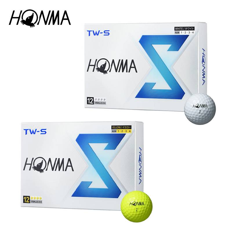 【在庫あり・即納】HONMA ホンマ 2024 TW-S Ball 1ダース（12個入り） TW-S ボール ゴルフボール 日本正規品【BT2403】