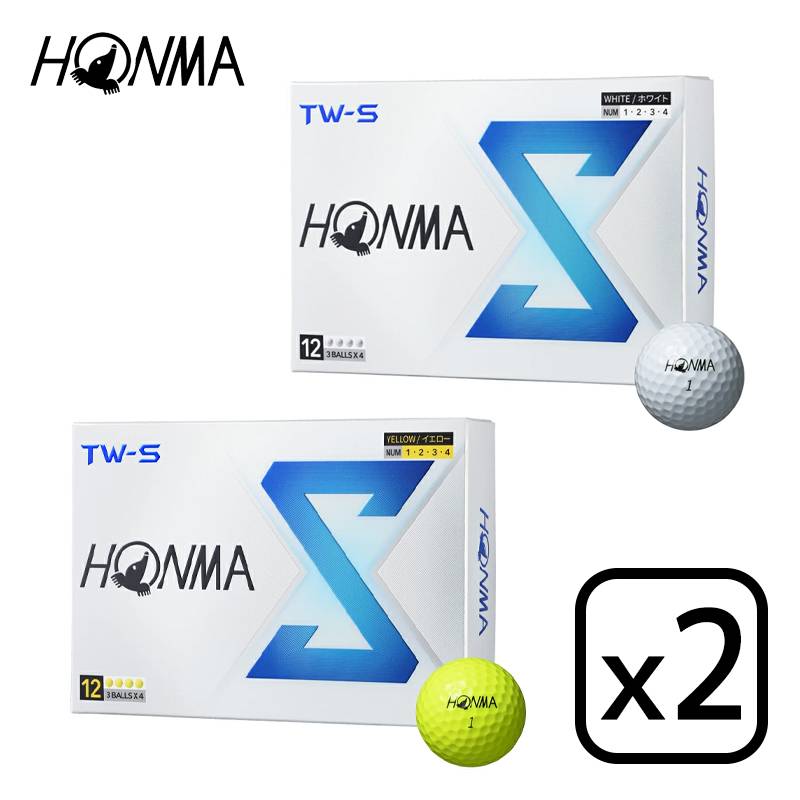 【在庫あり・即納】HONMA ホンマ 2024 TW-S Ball 2ダースセット（12個入りｘ2） TW-S ボール ゴルフボール 日本正規品【BT2403】