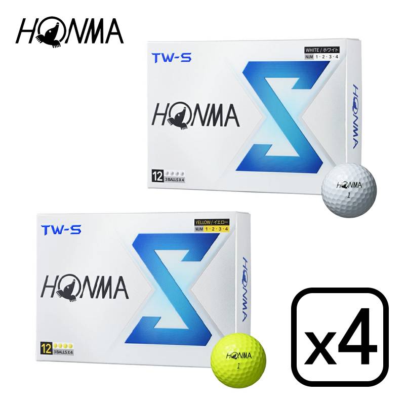 【在庫あり・即納】HONMA ホンマ 2024 TW-S Ball 4ダースセット（12個入りｘ4） TW-S ボール ゴルフボール 日本正規品【BT2403】