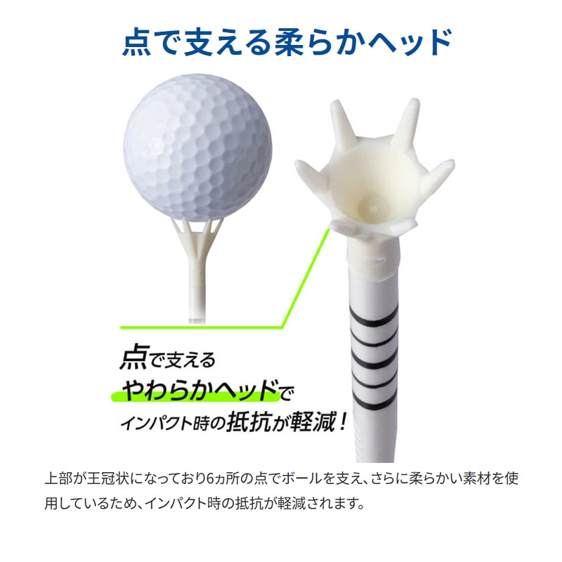 【10パックセット】ダイヤゴルフトマホークティー ライン3本入り&ショート3本入りTE-513DAIYA GOLF Tomahawk ロンク゛:全長約80mm ショート:全長約42mm ホワイト