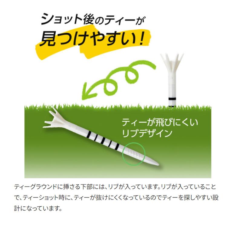 【10パックセット】ダイヤゴルフトマホークティー ライン3本入り&ショート3本入りTE-513DAIYA GOLF Tomahawk ロンク゛:全長約80mm ショート:全長約42mm ホワイト