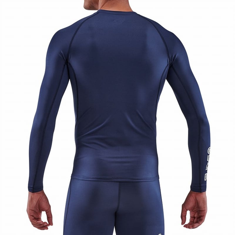 スキンズ SERIES-1 トップスロングスリーブ ネイビー 18121110-098 メンズ SKINS コンプレッションウェア フィットネス トレーニング ヨガ ジム