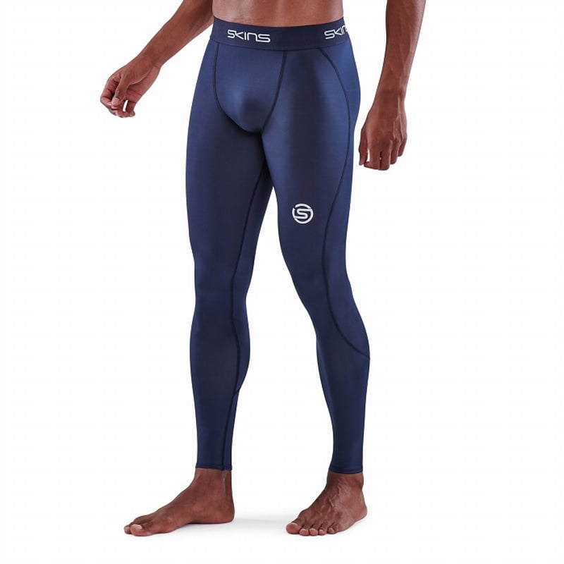 スキンズ SERIES-1 ロングタイツ ネイビー 18171110-098 メンズ SKINS コンプレッションウェア フィットネス トレーニング ヨガ ジム