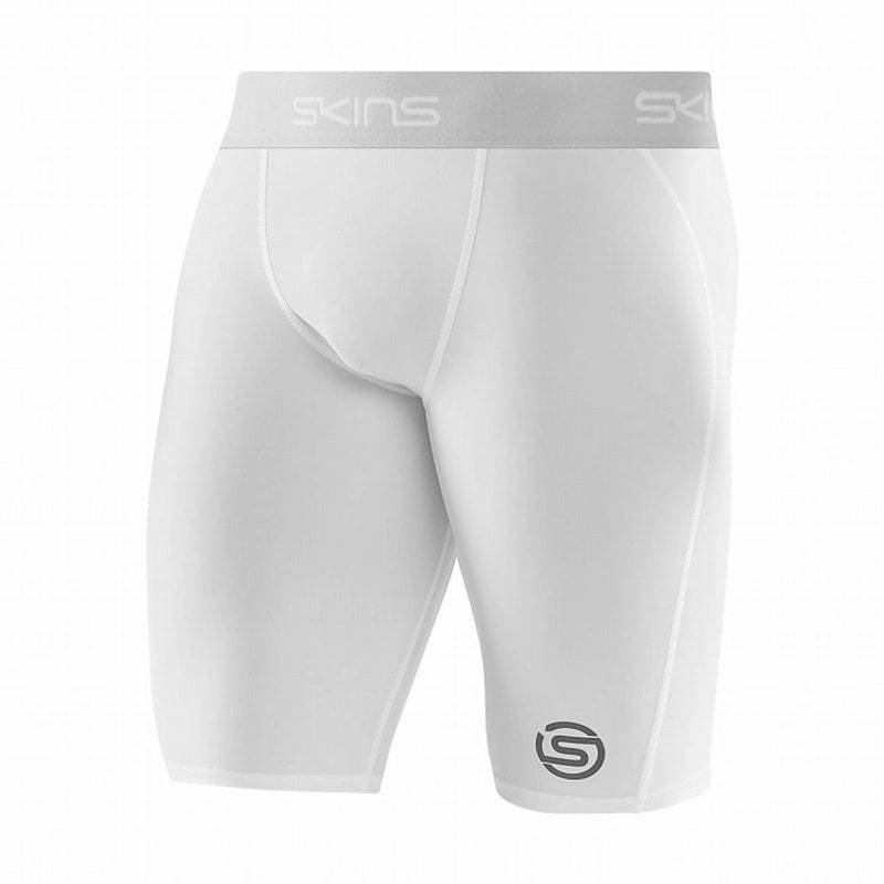スキンズ SERIES-1 ハーフタイツ ホワイト 18171140-004 メンズ SKINS コンプレッションウェア フィットネス トレーニング ヨガ ジム