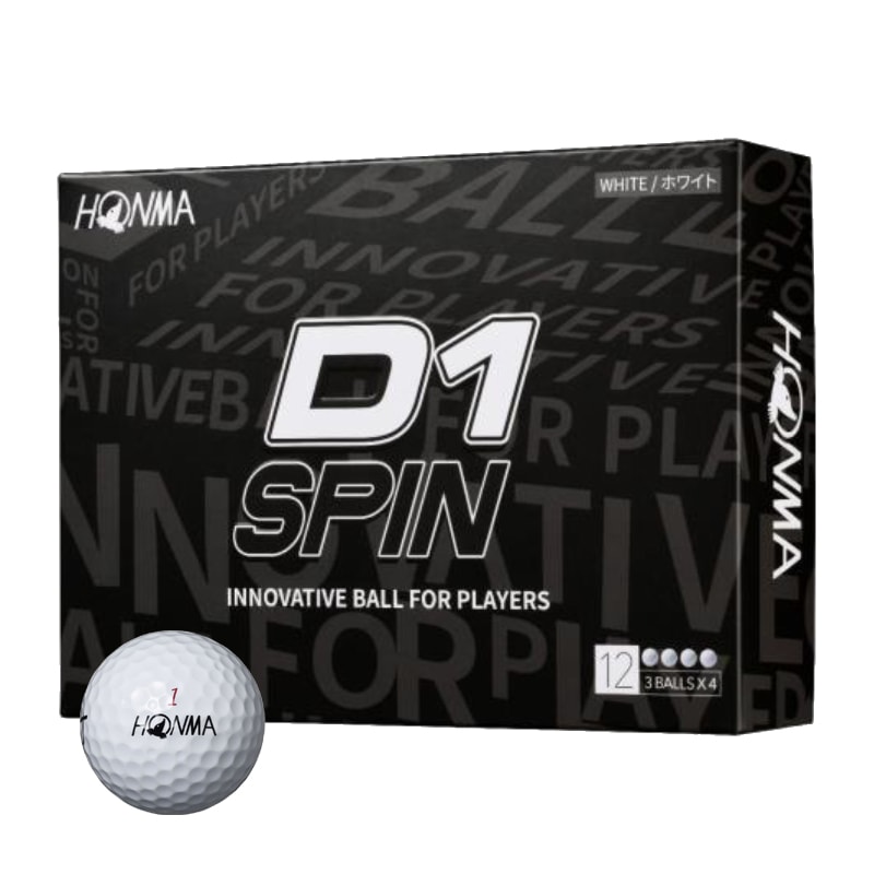 【在庫あり・即納】HONMA ホンマ D1 SPIN Ball D1 スピンボール 1ダース（12個入り）日本正規品【BT2301】 ゴルフボール