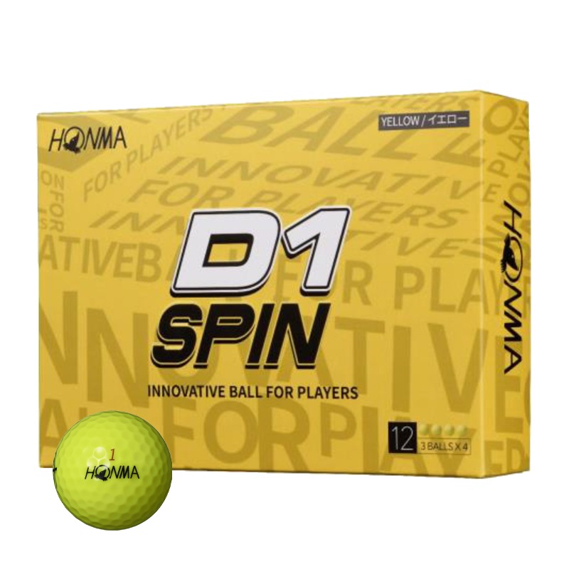 【在庫あり・即納】HONMA ホンマ D1 SPIN Ball D1 スピンボール 1ダース（12個入り）日本正規品【BT2301】 ゴルフボール