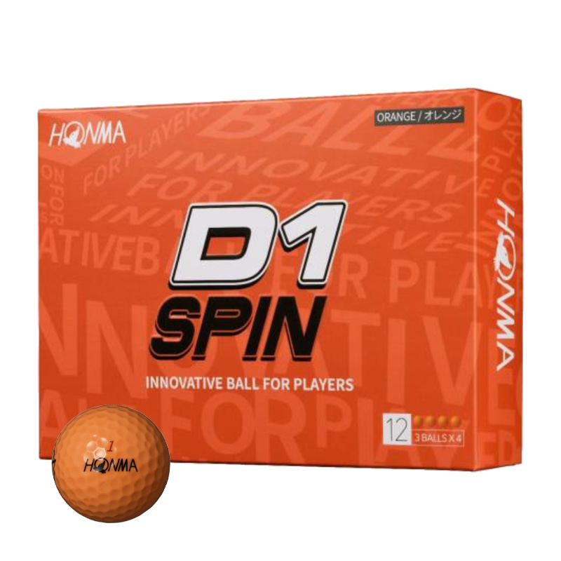 【在庫あり・即納】HONMA ホンマ D1 SPIN Ball D1 スピンボール 1ダース（12個入り）日本正規品【BT2301】 ゴルフボール