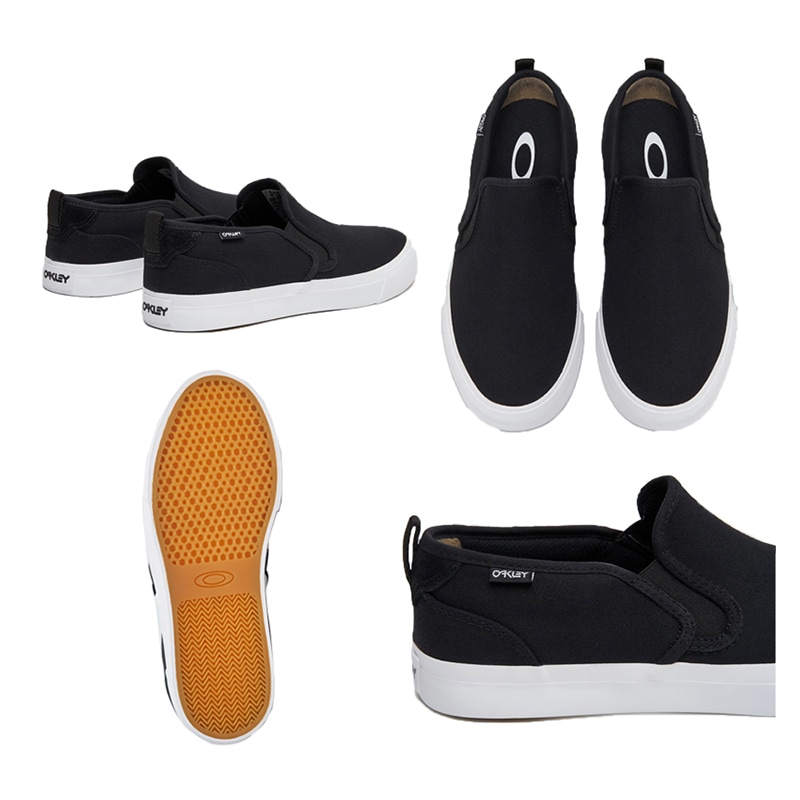 オークリー クラシック スリッポンブラックOAKLEY B1B CLASSIC SLIP ON 9.5インチ(27.5cm) BLACKOUT/02E FOF100152 スニーカー