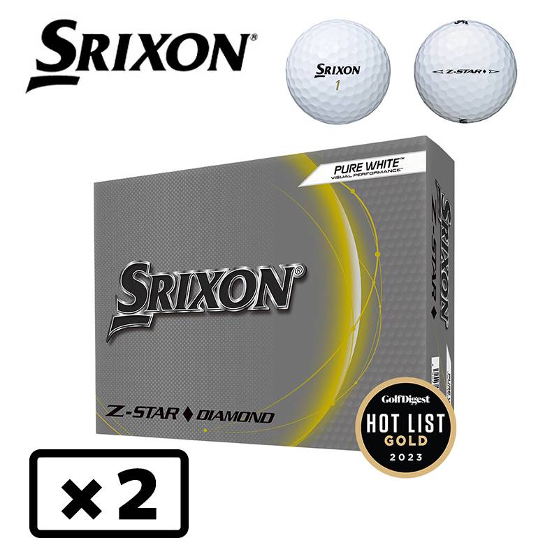 【2ダース】スリクソン SRIXON 2023 Z-Star  DIAMOND Ball  Z スターダイアモンドボール 2箱（24個入り）USA直輸入品 ゴルフボール