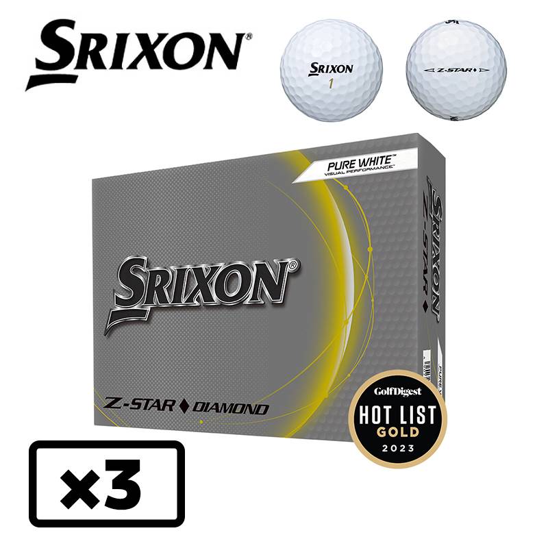 【3ダース】スリクソン SRIXON 2023 Z-Star  DIAMOND Ball  Z スターダイアモンドボール 3箱（36個入り）USA直輸入品 ゴルフボール