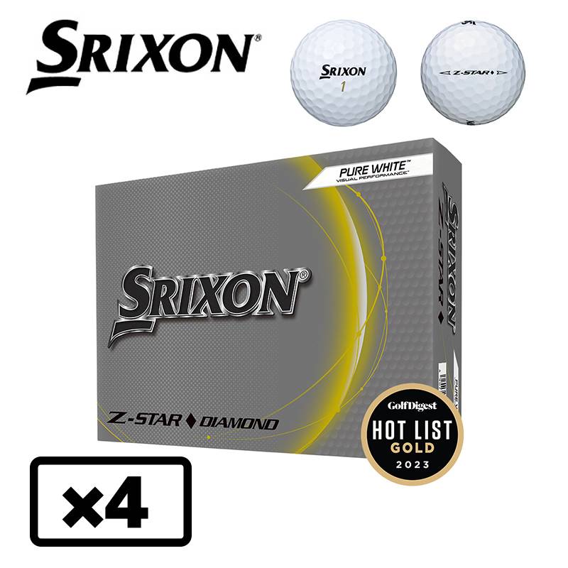 【4ダース】スリクソン SRIXON 2023 Z-Star  DIAMOND Ball  Z スターダイアモンドボール 4箱（48個入り）USA直輸入品 ゴルフボール