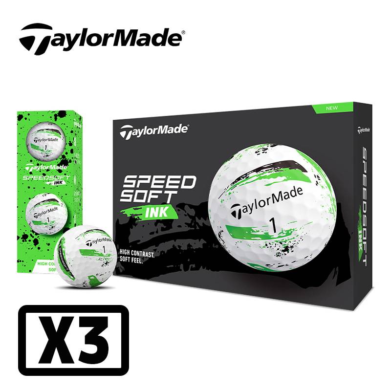 TaylorMade SpeedSoft Ink 緑 新品 ３ダース テーラーメイド スピードソフト インク ゴルフボール グリーン 3ダース