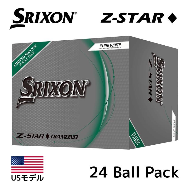 【24ボールパック】スリクソン SRIXON 2024 Z-Star  DIAMOND Limited Edition 24PK  Z スターダイアモンド リミテッドエディション (24個入り)USA直輸入品 ゴルフボール
