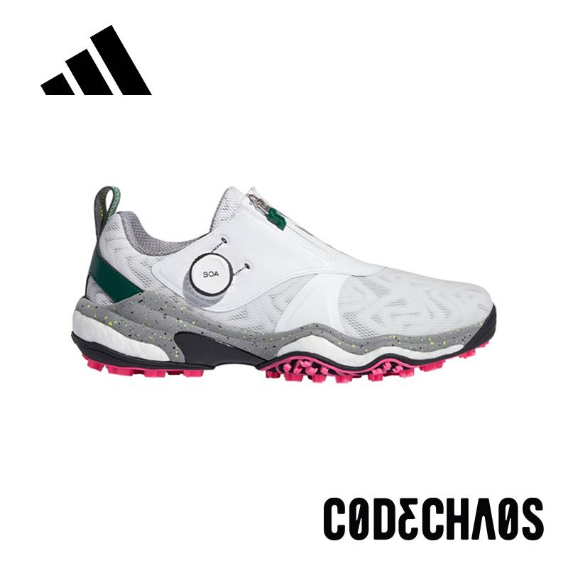 【日本正規品】アディダス スパイクレス ゴルフシューズ コードカオス 25 ボア NKZ93(IG8705) WH/BK/GR メンズ ゴルフシューズ 2E adidas 